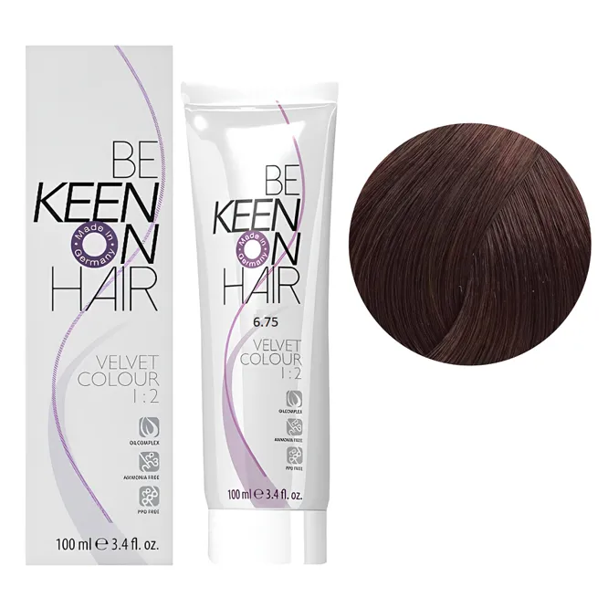 6/75 темний полісандр Перманентна крем-фарба без аміаку, 100 мл VELVET COLOUR KEEN