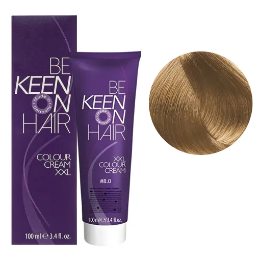 8/0# світлий блондин натуральний спеціальний Стійка крем-фарба для волосся, 100 мл Colour Cream XXL KEEN