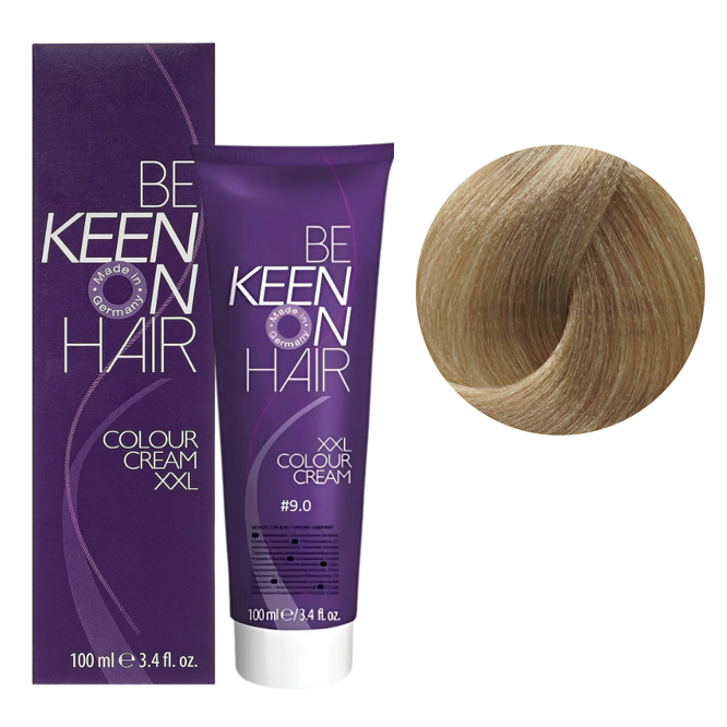 9/0# дуже світлий блондин натуральний спеціальний Стійка крем-фарба для волосся, 100 мл Colour Cream XXL KEEN