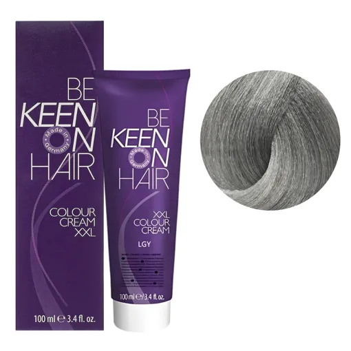 Світло-сірий LIGHT GREY Стійка крем-фарба для волосся, 100 мл Colour Cream XXL KEEN