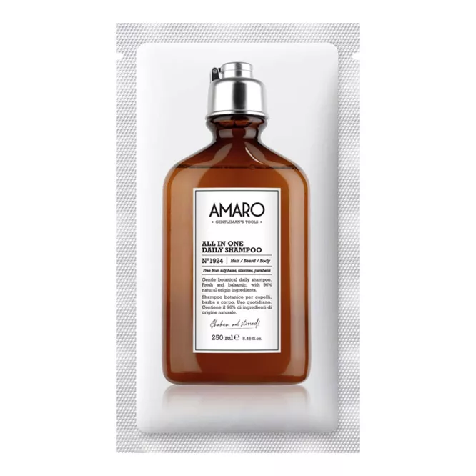 Шампунь для чоловіків на кожен день 6 мл AMARO ALL IN ONE DAILY SHAMPOO FarmaVita