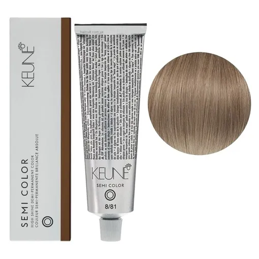 8/81 Світлий блондин мока-попелястий Фарба для тонування волосся без аміаку,  60 мл Demi-Permanent Color SЕМІ COLOR KEUNE