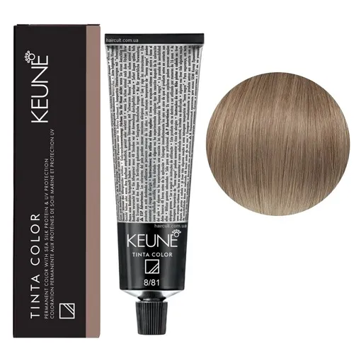 8/81 Світлий блондин  мокко попелястий Фарба перманентна для волосся,  60 мл Permanent Color TINTA COLOR KEUNE