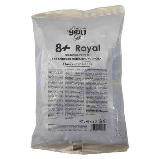 Пудра освітлювальна КОРОЛІВСЬКА синя (8 levels), 500 г Bleaching Powder 8+ ROYAL Glamour You look Professional