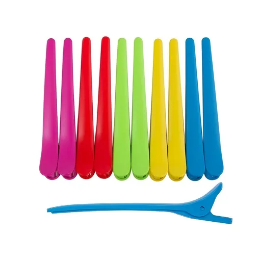 Затискач для волосся пластиковий (1 шт) різнокольоровий ZV-C10 Odessa