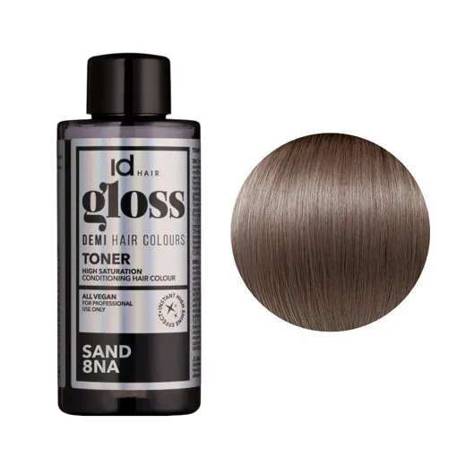8NA (8/13) Sand Деміперманентна рідка фарба для волосся без аміаку, 75 мл Demi Hair Colours TONER GLOSS ID Hair