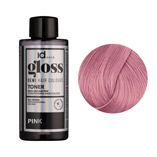 Pink Деміперманентна рідка фарба для волосся без аміаку, 75 мл Demi Hair Colours TONER GLOSS ID Hair