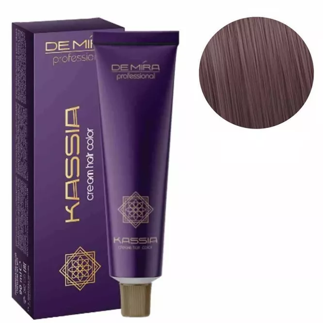 6/16  темний блондин попелясто-фіолетовий Крем-фарба для волосся перманентна, 90мл Cream hair color KASSIA DEMIRA Professional