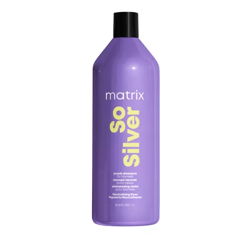 Шампунь для нейтралізації жовтизни волосся, 1000 мл Purple Shampoo So Silver Total Results MATRIX   