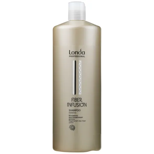 Шампунь для реконструкції пошкодженного волосся з кератином, 1000 мл Shampoo FIBER INFUSION Londa Professional