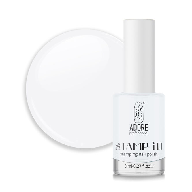 ADORE Stamp It Лак для стемпінга 7,5мл №01 Білий