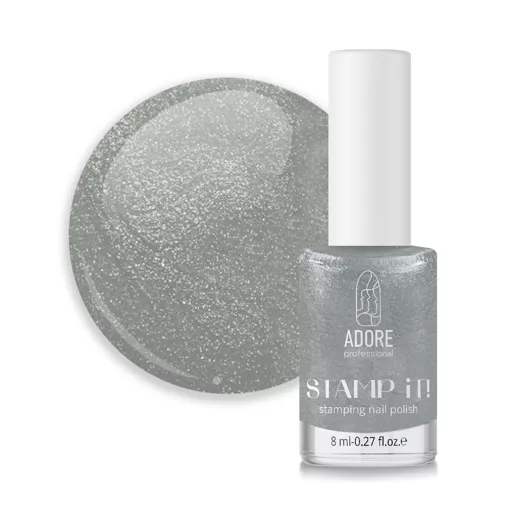 ADORE Stamp It Лак для стемпінга 7,5мл №04 Срібло