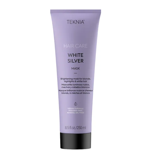 Маска тонувальна для нейтралізації жовтого відтінку, що надає сяйва, 250 мл 44022 Mask WHITE SILVER Hair Care TEKNIA LAKME 