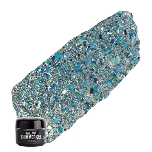 NUB SHIMMER GEL Гель для дизайну 5 г №5 Синій 