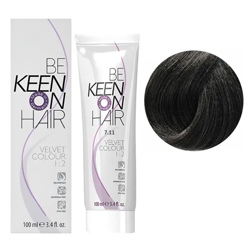 7/11 натуральний інтесивний попілястий блондин Перманентна крем-фарба без аміаку, 100 мл VELVET COLOUR KEEN
