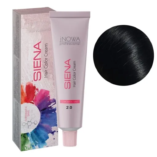 2/0 чорний натуральний Фарба для волосся стійка, 90мл  SIENA Chromatic Save jNOWA Professional 