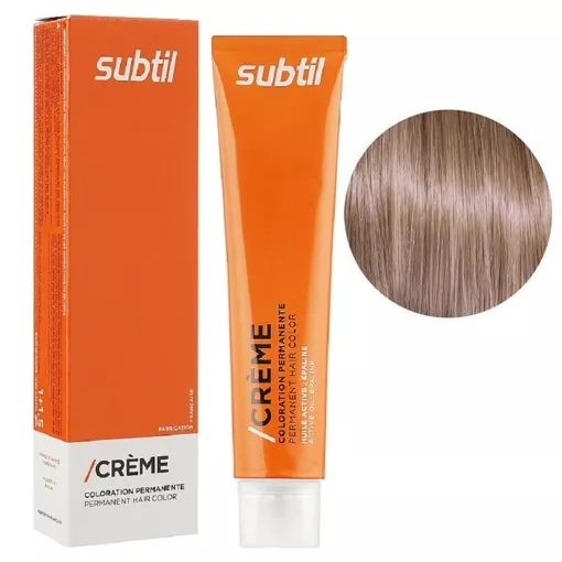 9/8 дуже світлий блондин бежевий Стійка фарба 60 мл CREME Permanent Hair Color Subtil  