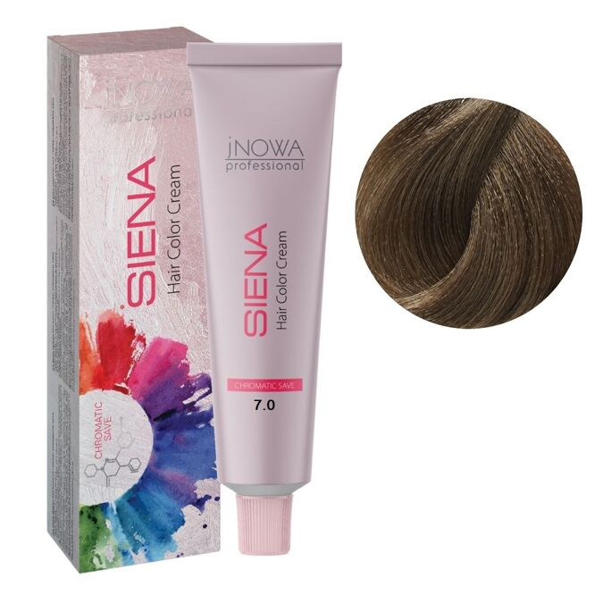 7/0 середній блондин натуральний Фарба для волосся стійка, 90мл  SIENA Chromatic Save jNOWA Professiona