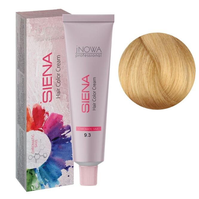 9/3 дуже світлий блондин золотистий  Фарба для волосся стійка, 90мл  SIENA Chromatic Save jNOWA Professiona