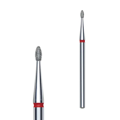 Фреза діамантова ПОЧКА ЗАКРУГЛЕНА ЧЕРВОНА діаметр 1,6 мм / робоча частина 3,4 мм EXPERT (FA50R016/3.4) STALEKS PRO