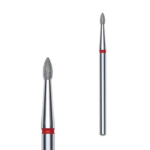 Фреза діамантова ПОЧКА ГОСТРА ЧЕРВОНА діаметр 1,8 мм / робоча частина 4 мм EXPERT (FA60R018/4) STALEKS PRO