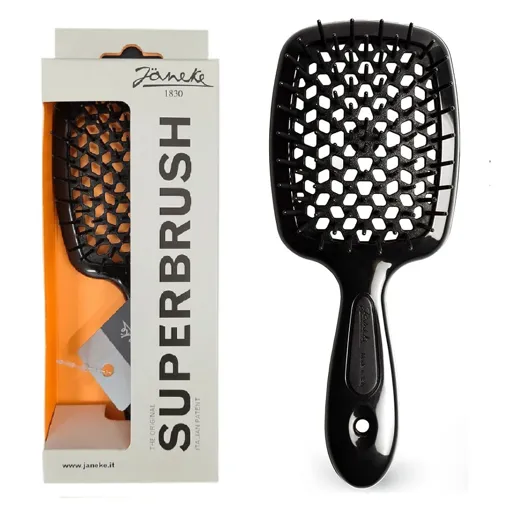 Щітка для волосся продувна ( колір: Чорний ) BLACK Standart SUPERBRUSH Janeke