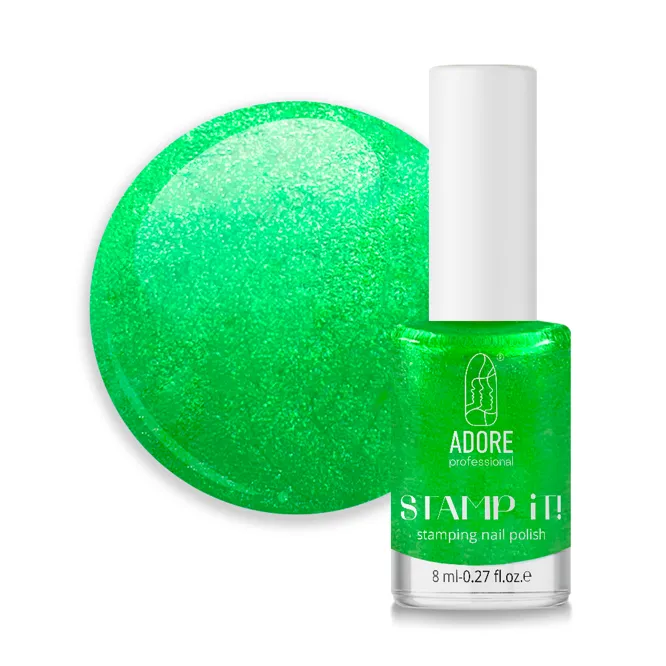 ADORE Stamp It Лак для стемпінга 7,5мл №14 Перламутровий м`ятний