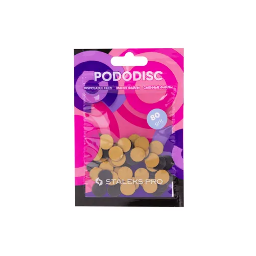Змінні файли для педикюрного диска 80 грит EXPERT PODODISC "XS" (50 шт) PDF-10-80 STALEKS PRO