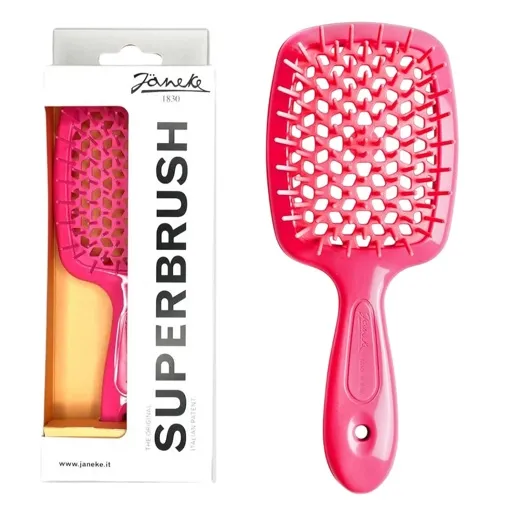 Щітка для волосся продувна ( колір: Неон рожевий ) PINK Standart SUPERBRUSH Janeke