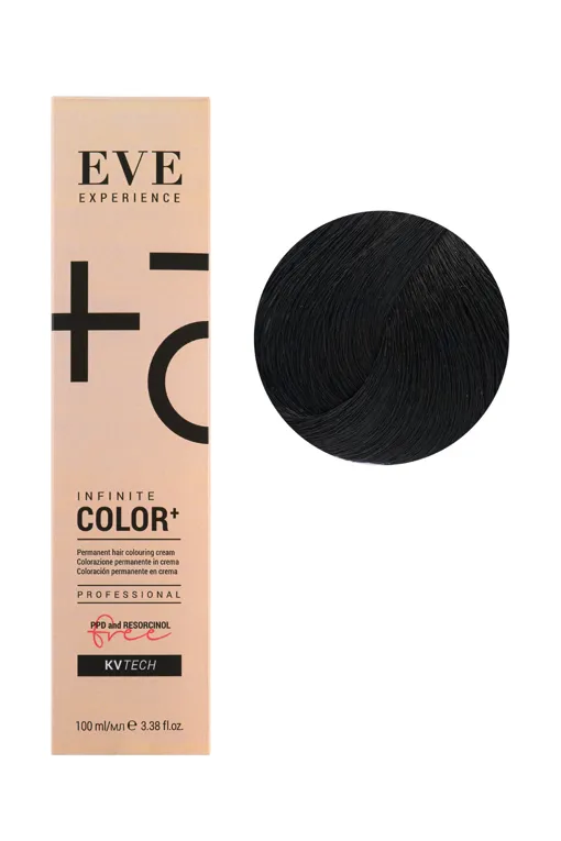 1/0 чорний Крем-фабра для волосся 100 мл  EVE Experience  FarmaVita  