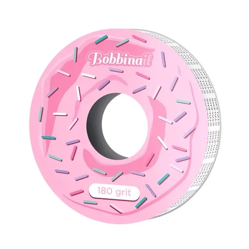 Запасний блок файл-стрічки БІЛИЙ (клейовий) Bobbinail EXPERT 180 грит для пластикової котушки (7 метрів) ATS-180w STALEKS PRO