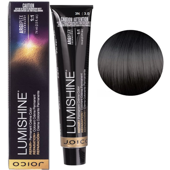 3N (3,0) Перманентна крем-фарба для волосся, 74 мл Permanent Creme Color Repair+ LumiShine JOICO