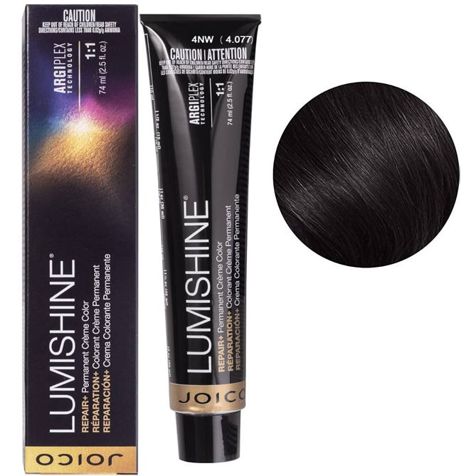 4NW (4,077) Перманентна крем-фарба для волосся, 74 мл Permanent Creme Color Repair+ LumiShine JOICO