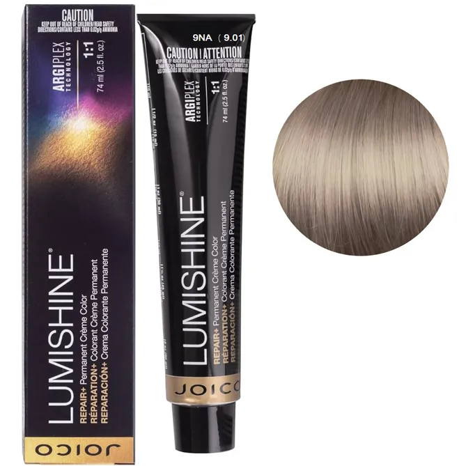 9NA (9,01) Перманентна крем-фарба для волосся, 74 мл Permanent Creme Color Repair+ LumiShine JOICO