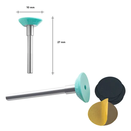 Педикюрний диск ПЛАСТИКОВИЙ "XS" (10 мм) зі змінними файлами 180 грит (5 шт) PODODISC PPDset-10 STALEKS PRO