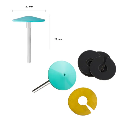 Педикюрний диск ПЛАСТИКОВИЙ скошений "M" (20 мм) зі змінними файлами 180 грит (5 шт) PODODISC SPDset-20 STALEKS PRO