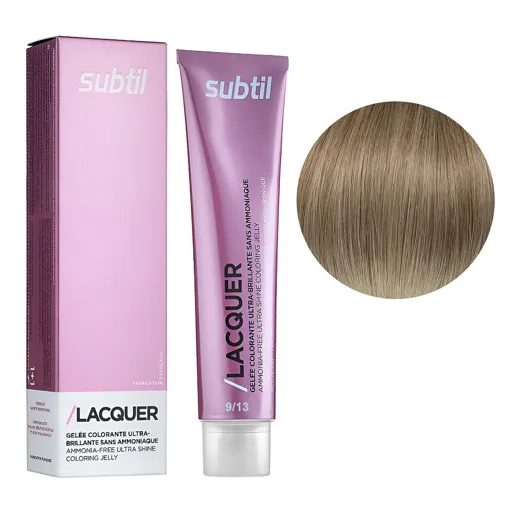 9/13 дуже світлий блондин попелясто-золотистий Безаміачна тонувальна гелева фарба на кислотній основі, 60 мл LACQUER SUBTIL
