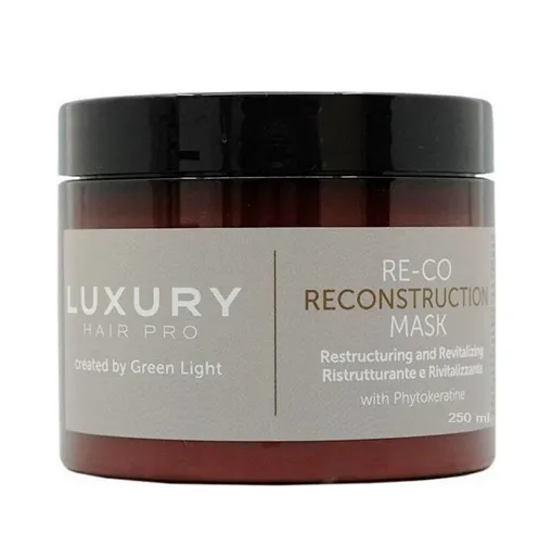 Маска для реконструкції волосся а з фітокератином,  250 мл  Reconstruction Mask RE-CO LUXURY GREEN LIGHT 