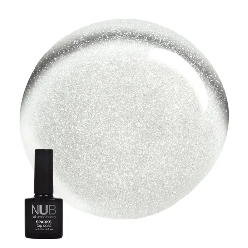 NUB Sparks Top Фініш з шиммером 8мл TOPAZ