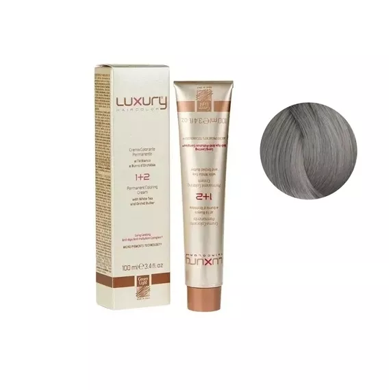 8/111 Світлий блондин попелястий екстра інтенсивний Крем-фарба для волосся з білим чаєм та екстрактом орхідеї, 100 мл LUXURY Haircolor GREEN LIGHT