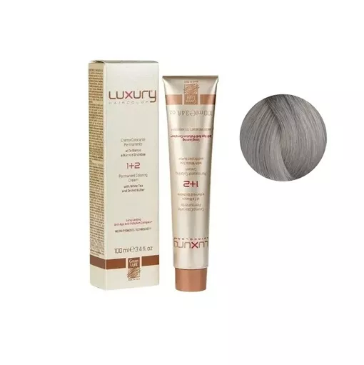 9/111 Дуже світлий блондин попелястий екстра інтенсивний Крем-фарба для волосся з білим чаєм та екстрактом орхідеї, 100 мл LUXURY Haircolor GREEN LIGHT