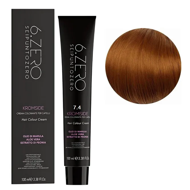 7/4 Крем-фарба для волосся стійка, 100мл  Hair Color Cream KROMSIDE 6.ZERO Seipuntozero