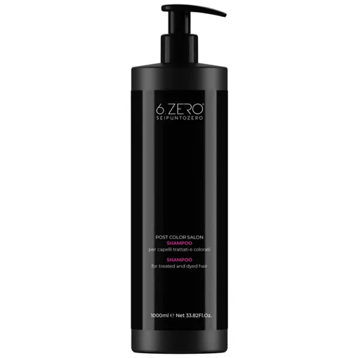Шампунь для фарбованого та обробленого волосся з аргановою олією, 1000 мл Shampoo POST COLOR SALON 6.ZERO SEIPUNTOZERO