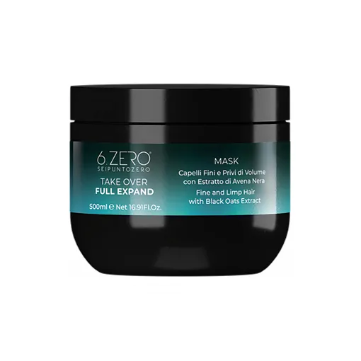 Маска для надання об&rsquo;єму тонкому волоссю з чорним вівсом, 500 мл Mask FULL EXPAND Take Over 6.ZERO SEIPUNTOZERO