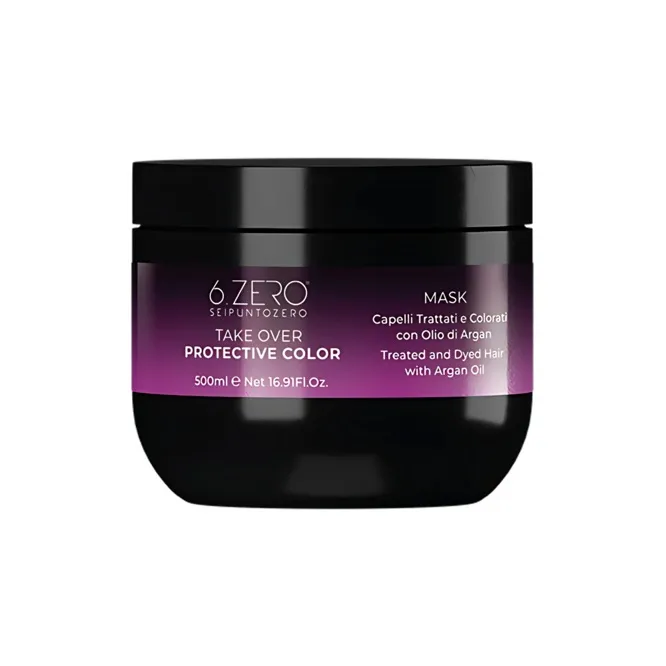 Маска живильна для фарбованого волосся з аргановою олією, 500 мл Mask PROTECTIVE COLOR Take Over 6.ZERO SEIPUNTOZERO