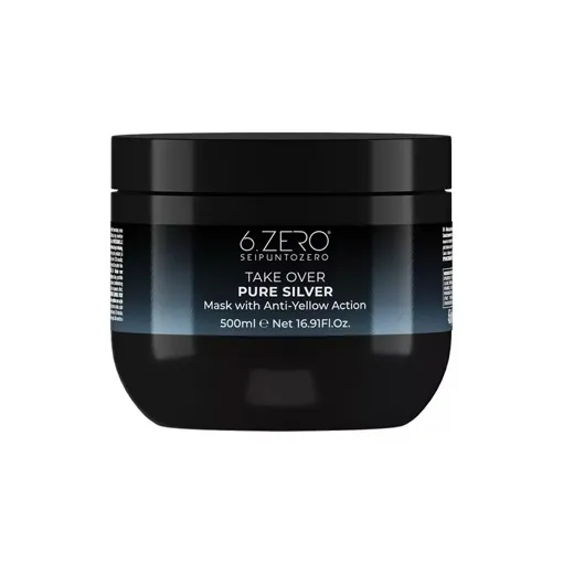 Маска відновлювальна з ефектом проти жовтизни, 500 мл PURE SILVER Take Over 6.ZERO SEIPUNTOZERO