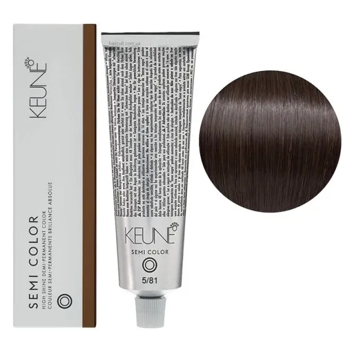 5/81 Світло-коричневий мока-попелястий Фарба для тонування волосся без аміаку,  60 мл Demi-Permanent Color SЕМІ COLOR KEUNE