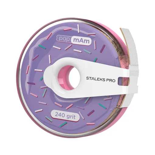 Змінний файл-стрічка papmAm БІЛИЙ EXPERT 240 грит в пластиковій котушці з кліпсою (7 метрів) ATC-240w STALEKS PRO