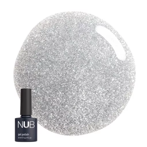 NUB Gel Polish Night Light Гель-лак світловідбиваючий 8мл № NL1 Silver Clear