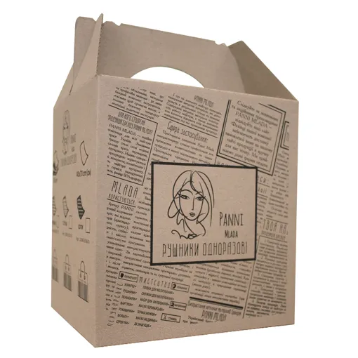 Рушники 40*70 см зі спанлейсу 45 г/м2 (В КОРОБЦІ, ГЛАДКІ, білий колір), 50 шт Panni Mlada